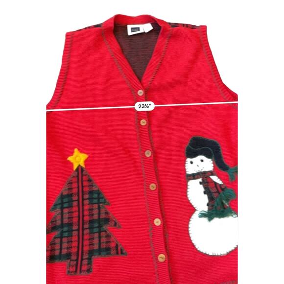 Christmas Knit Sweater Vest CST Sport Size 1X - Picture 3 of 6